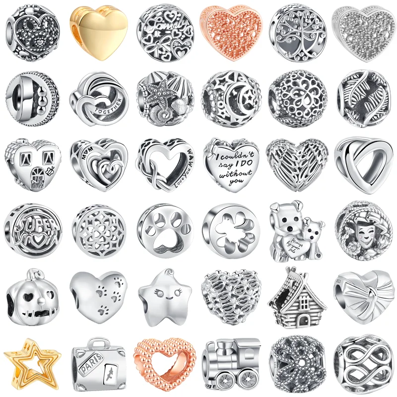 

Hot Sale Authentic S925 Sterling Silver Pumpkin Shell Train Charms Beads Fit Original Pandora Bracelets Jewelry Gifts For Women