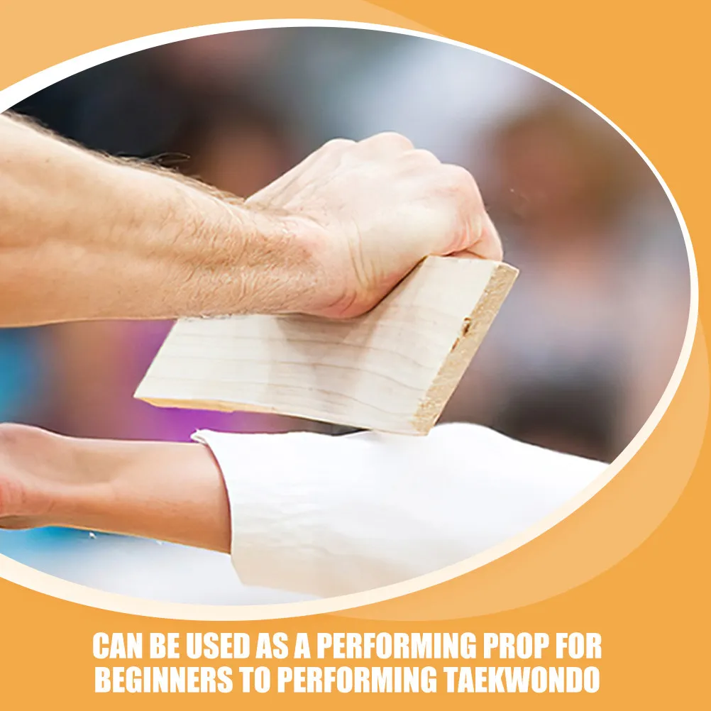 20Pcs Taekwondo Board Portable Wooden Breaking Board Karate Training Accessory Performing Stage Use Martial Arts Supplies