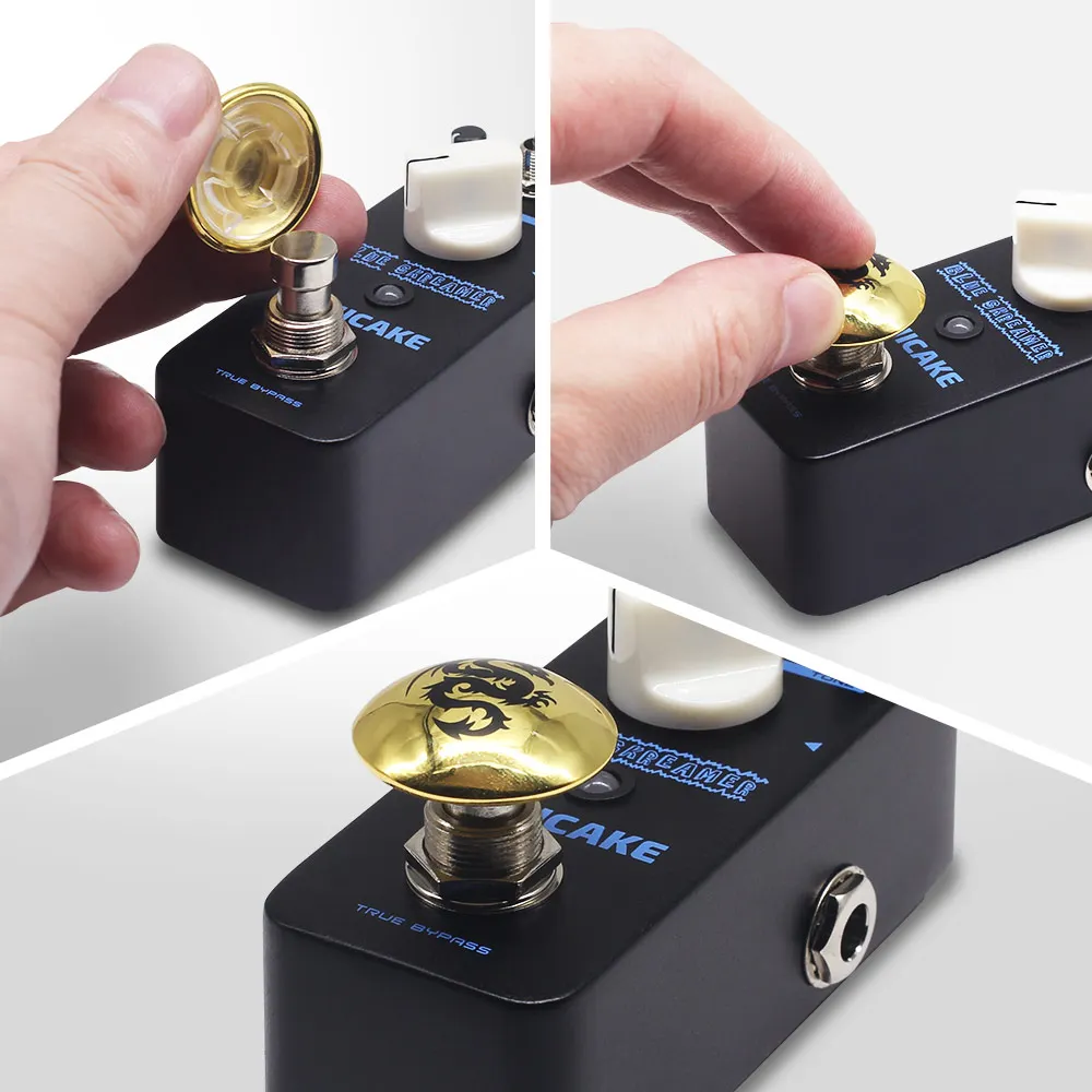 SONICAKE Metal Footswitch Toppers For Guitar Effects Pedal Cap 10 PCS Fit Firmly on Common Pedals 10mm