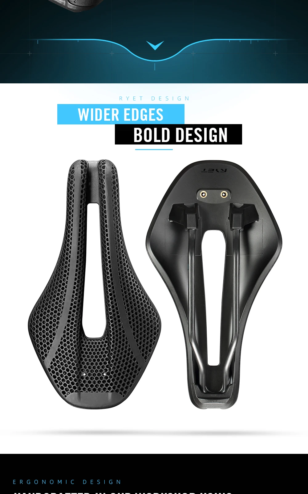 RYET 3D-Gedruckter 167g/199g TT-Sattel, 242x133mm Carbonfaser-Schiene Kurznasen-Aero-Design für Zeitfahr- und Triathlon-Fahrradteile – Detail 9