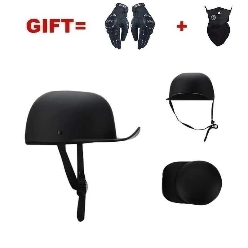 

2 Gifts For Adult Open Face Half Helmet Moto Vintage Motorcycle Motorbike Biker Riding Crash Scooter Cruiser Chopper Man Women