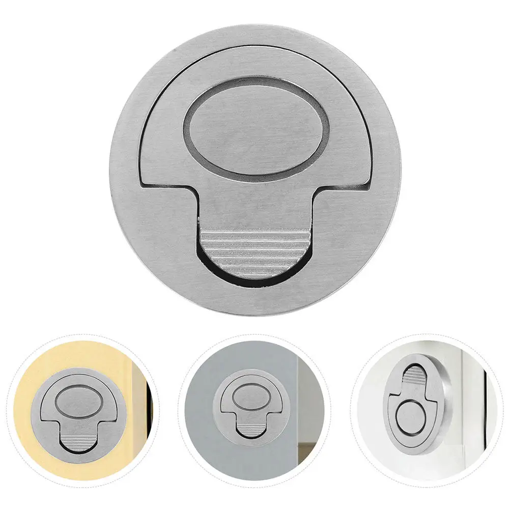 

2pcs Stainless Steel Round Pull Handle Flush Mount For Boat Deck Hatch Cabinet Recessed Lifting Ring Marine Hardware Heavy Duty