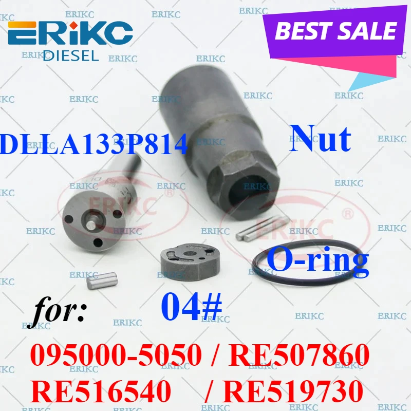 

095000-5050 RE507860 RE516540 RE519730 Injector Nozzle DLLA133P814 Valve 04# Nut E1022003 Repair Kit FOR John Deere Tractor 6045