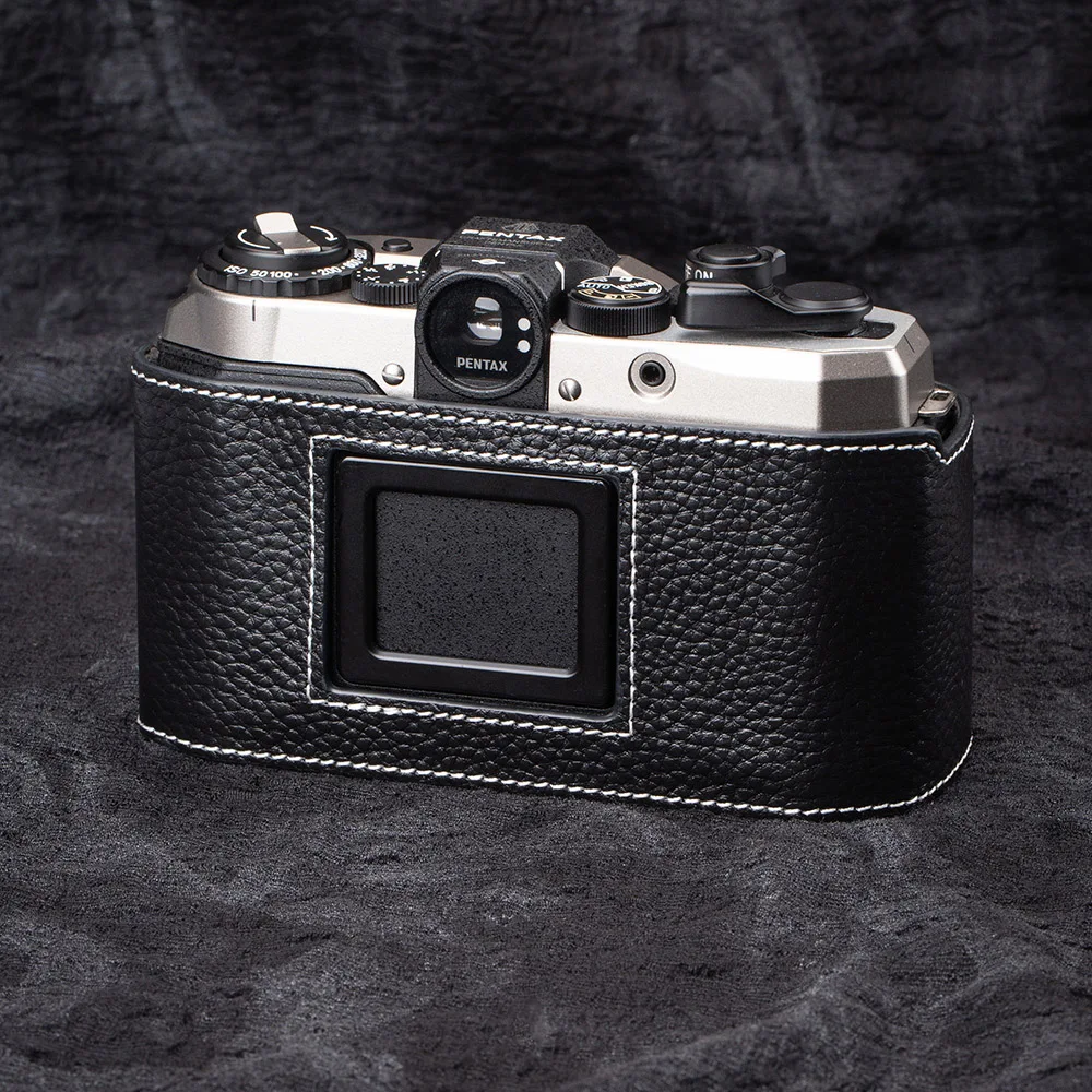 เคสหนังแท้สำหรับกล้อง Pentax 17/ES2/K1000/K2/SP/MX/Super A/ME/KP/Q10  แบบครึ่งตัว