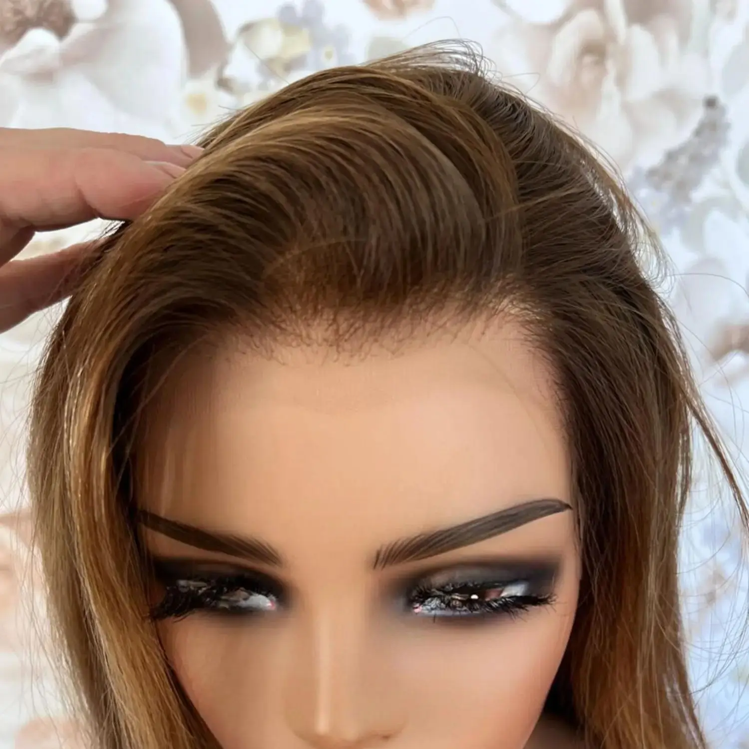 top-sale-natural-straight-honey-brown-synthetic-lace-top-wigs-new-style-trendy-pre-plucked-natural-hairline-heat-resistant-fiber