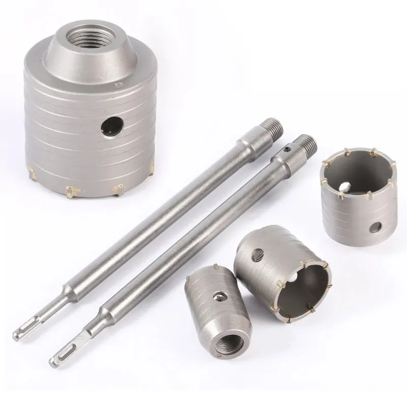 SDS Plus Concrete Wall Hole Saw TCT Carbide Hole Cutter Kit for Brick Cement Air Condition Pipe Drilling Hollow Core Drill Bit view 5
