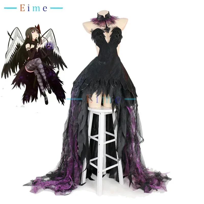 Akemi Homura Black Dress Anime Puella Magi Madoka Magica Cosplay Costume Women Cute Party Suit Halloween Uniforms Custom Made