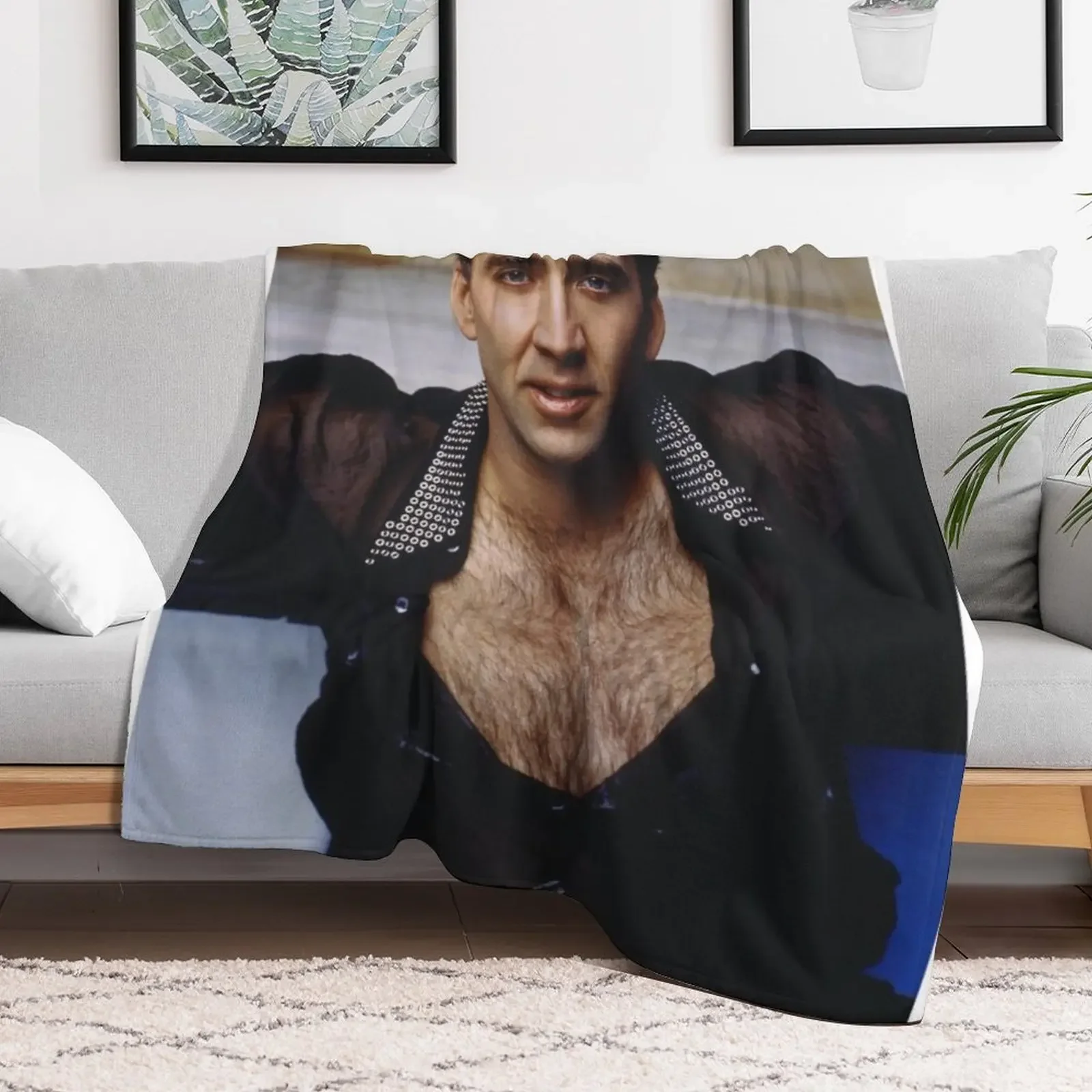 hot nicolas age Throw Blanket Furry blankets and throws Blankets