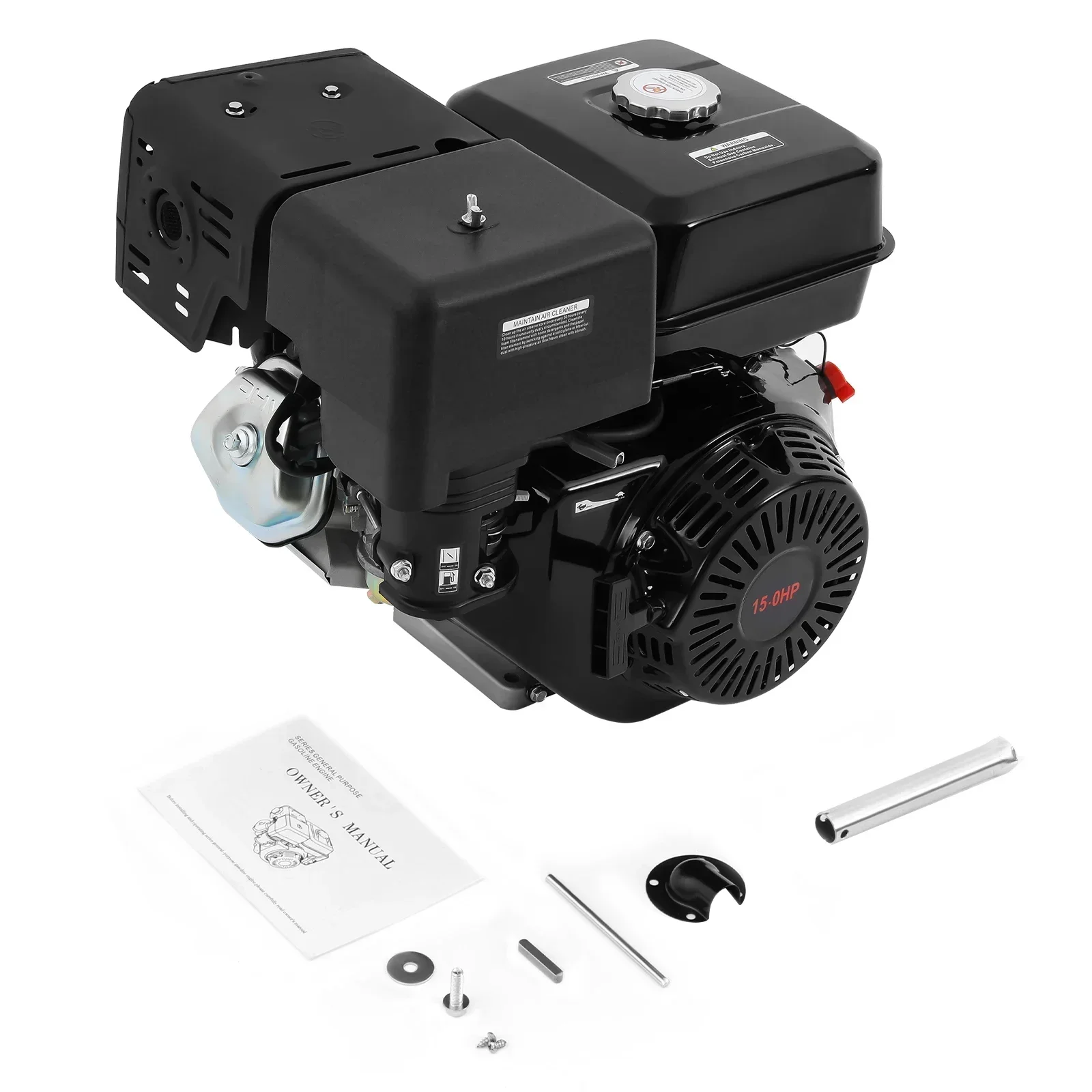 Gas Engine Motor 15HP 4 Stroke OHV Single Cylinder Horizontal Gasoline Petrol Engine Go Kart Motor Manual Recoil Starter