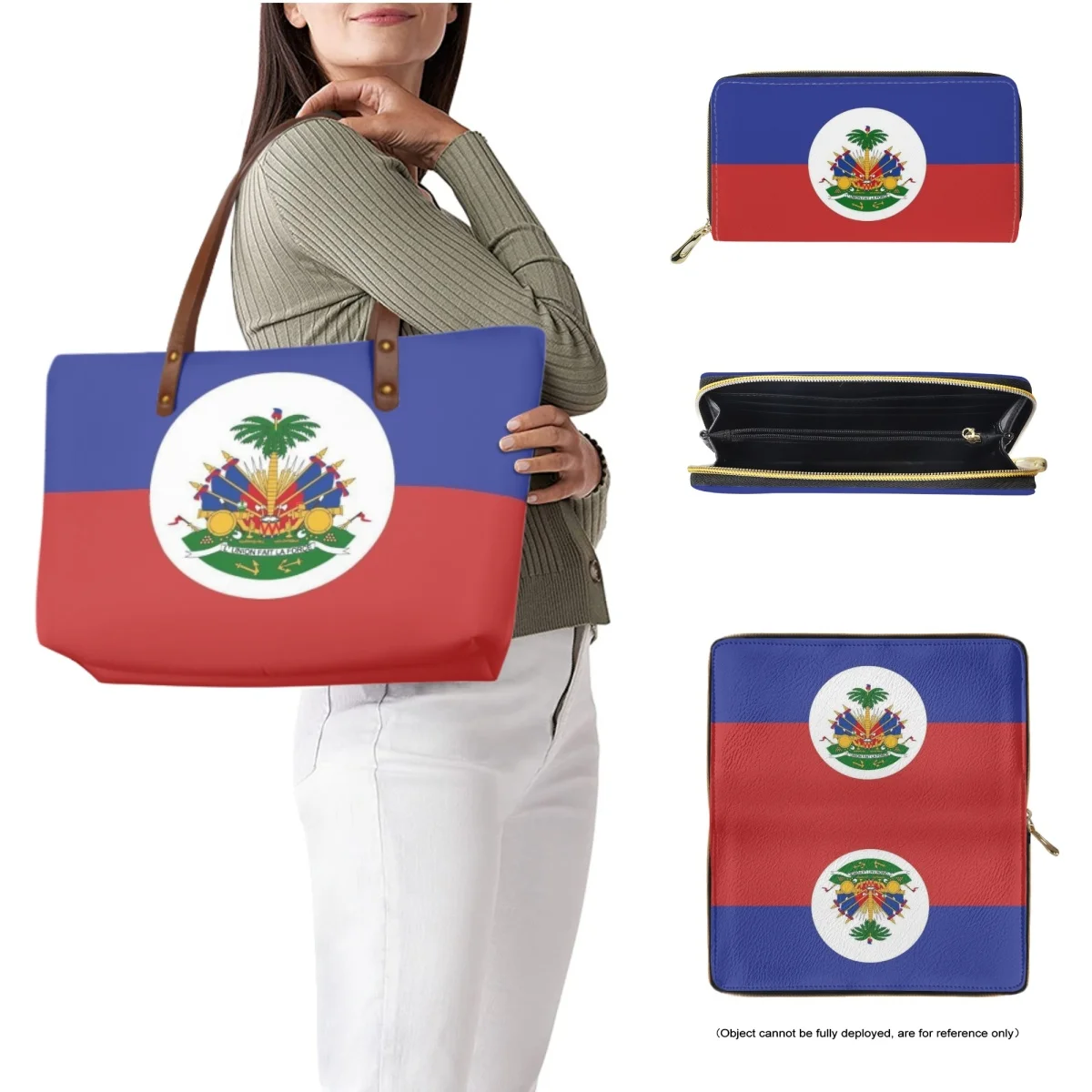 FORUDESIGNS Popular Handbag Wallet Combination Set Variety Haitian Flag Pattern Tote Bags Large Capacity High Class Exquisite