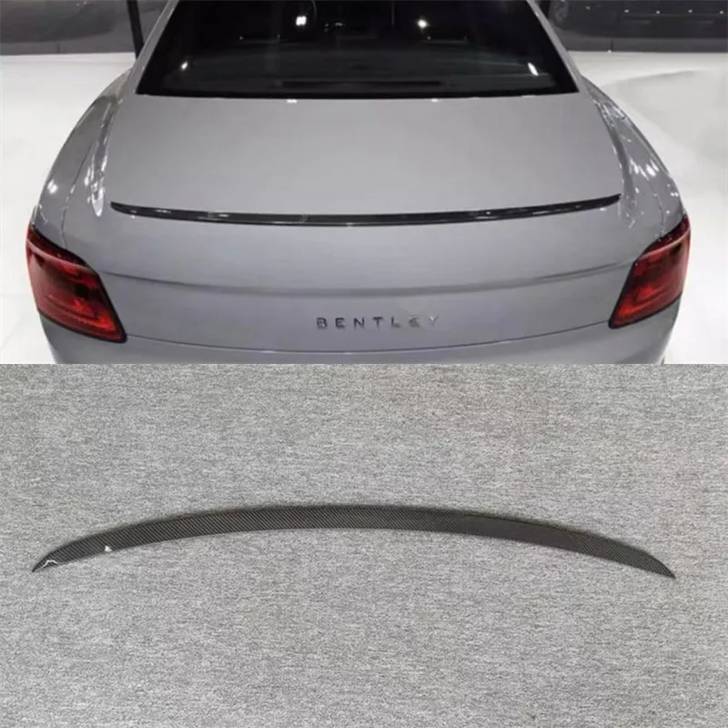 

Для Bentley Flying Spur 2020-2024 настоящее углеродное волокно хвостовое крыло крыло задний багажник губа автомобильные аксессуары ремонт украшения комплект спойлера