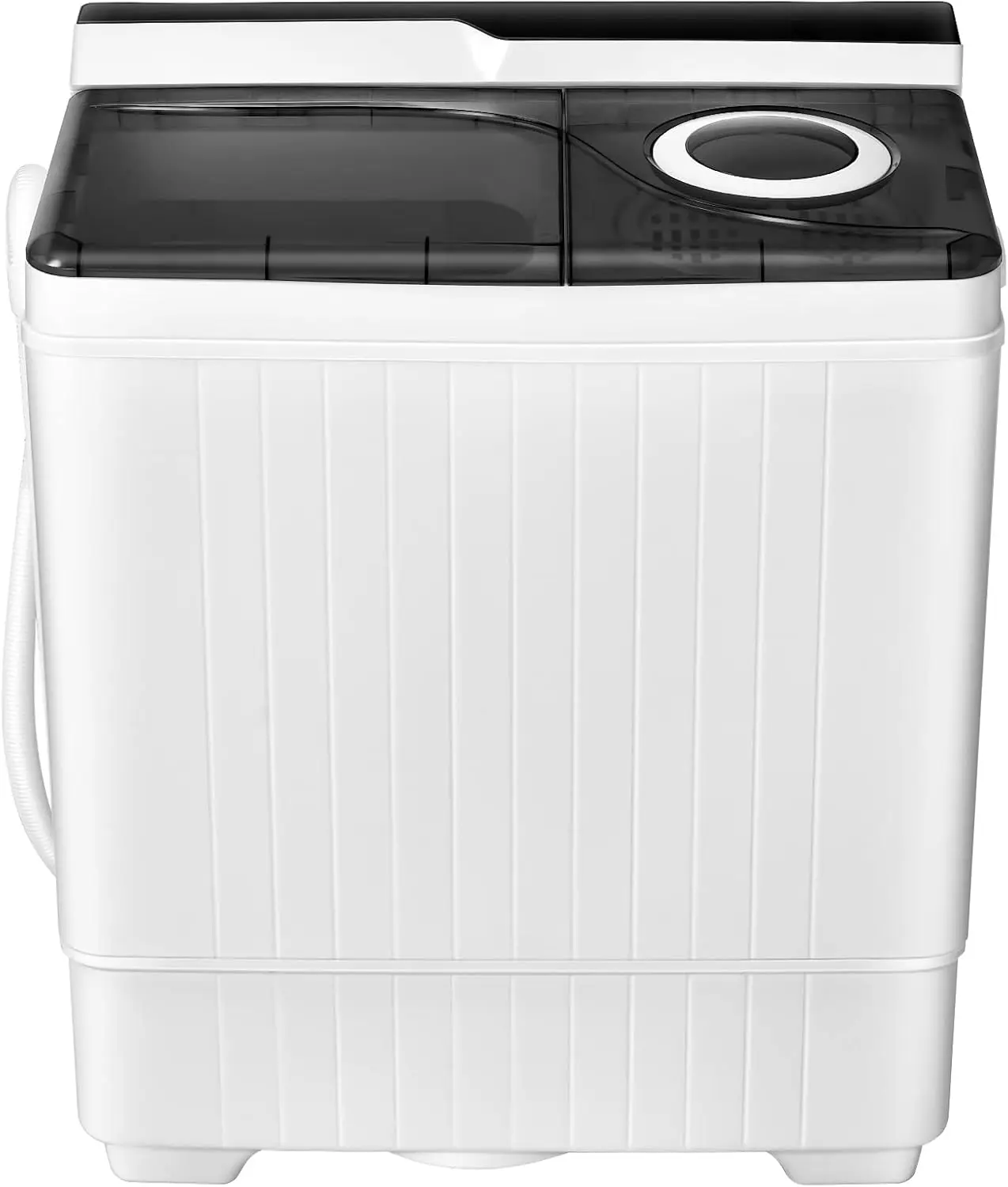 Portable Washing Machine, Twin Tub 26 Lbs Capacity, 18 Lbs Washer and 8 Lbs Spinner, Compact Washer with Control Knobs, Timer Fu