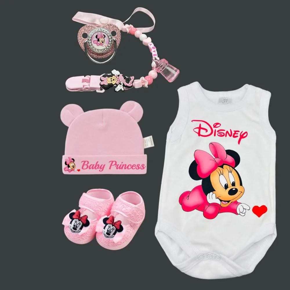 Baby soothing pacifier Minnie Mouse pacifier holder    BPA-free Baby crawling suit Newborn shoes Cutesy hat Newborn nipple set view 6