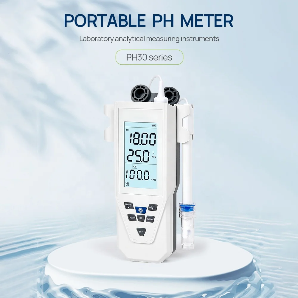 New Arrival Lab pH Meter Portable 0.1 Level Manual Warm-up Accurate pH Tester Measurement Device Digital pH Meter for Laboratory