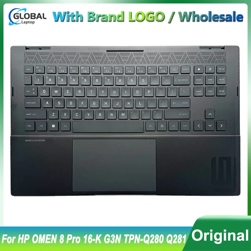 

Original US Keyboard for HP OMEN 8 Pro 16-K G3N TPN-Q280 TPN-Q281 Laptop Palmrest Upper Cover Color Backlit keyboard Top Case