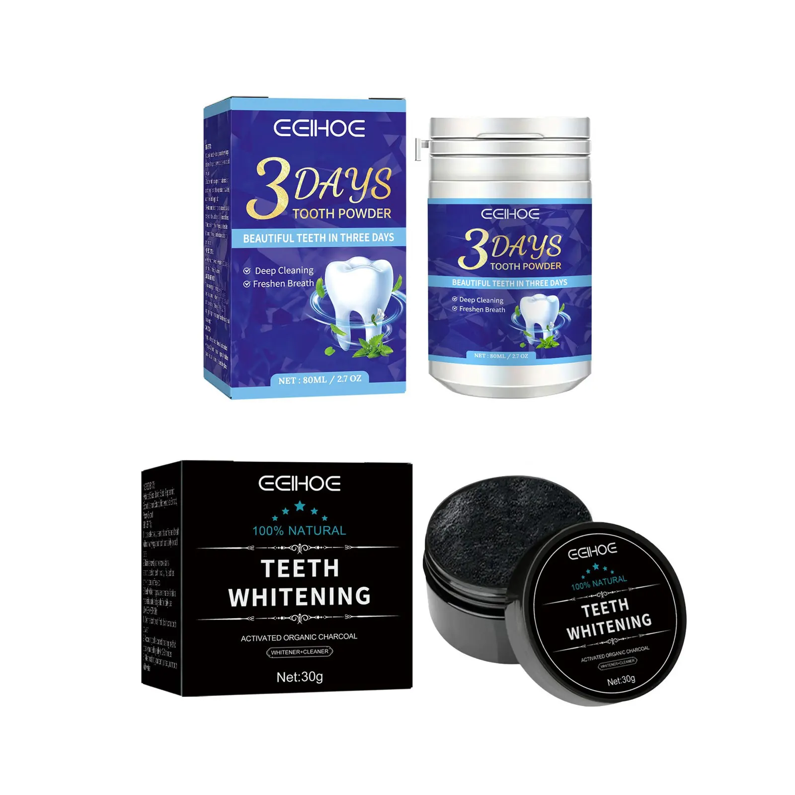 Tooth Whitening Powder Satin Plaque Remover Oral Cleaning Fresh Breath Tooth Powder Protect Gum Oral Hygiene Teeth Care Products