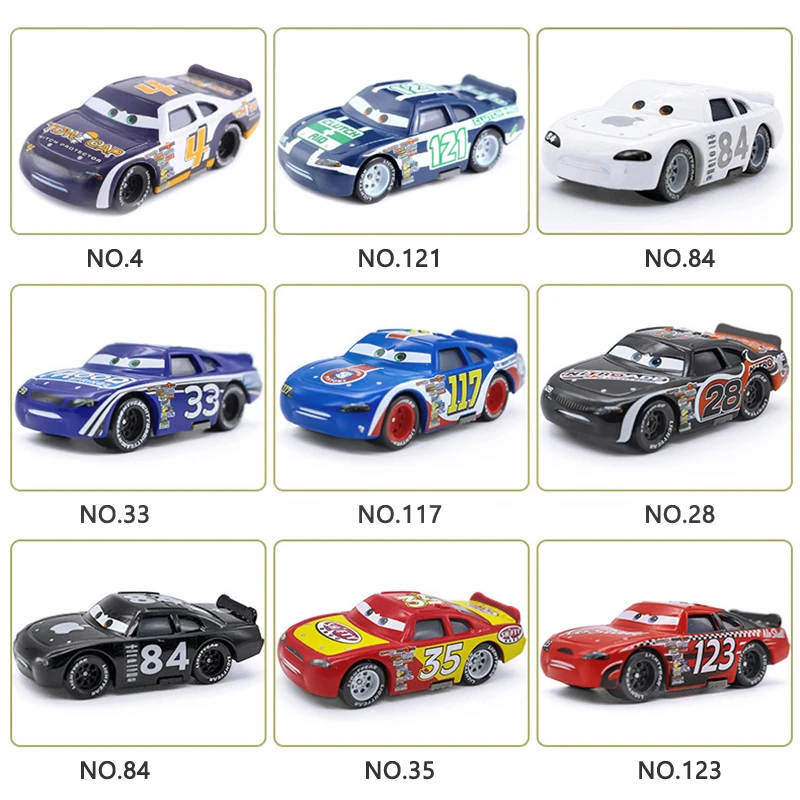 Cars McQueen Piston Cup Racing Series Racer Strip Weathers Ruby Easy Oaks Lee Revkins Haul Inngas Children’s Alloy Car Toy Gift