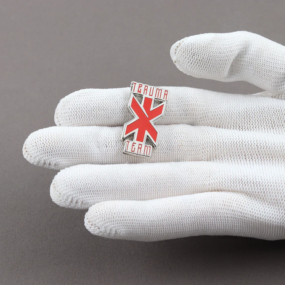 1 قطعة فاسق 2077 الصدمة فريق شعار المينا بروش لعبة المحيط الطوارئ الطبية الإنقاذ طوق معدني دبوس