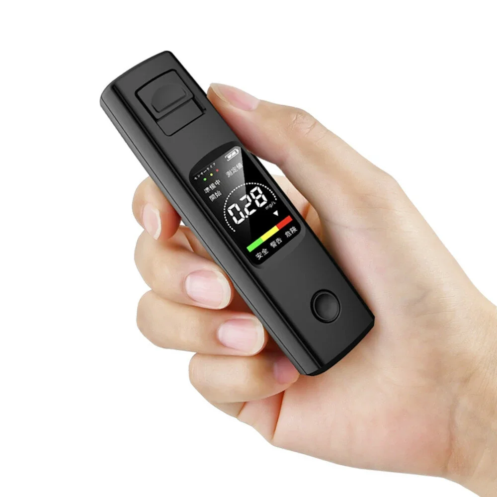 A20 ポータブルアルコールテスター高感度飲酒検知器 HD ディスプレイ非接触 Type-C 充電 200mAh バッテリー