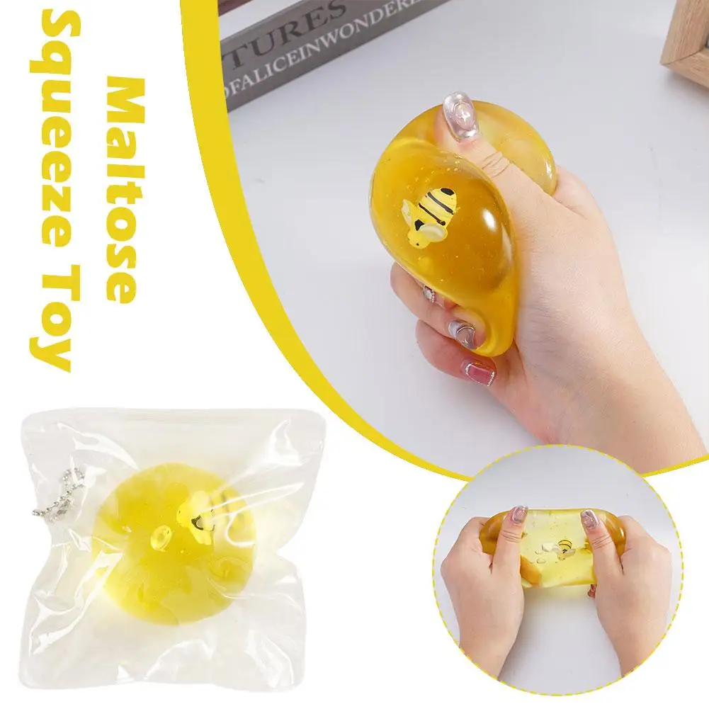 

Novelty Funny Cute Bee Maltose Syrup Squeeze Adult Toy Ball Slow Kids Baby Stress Rebound Stress Stress Relief Anti Toy It S9d1