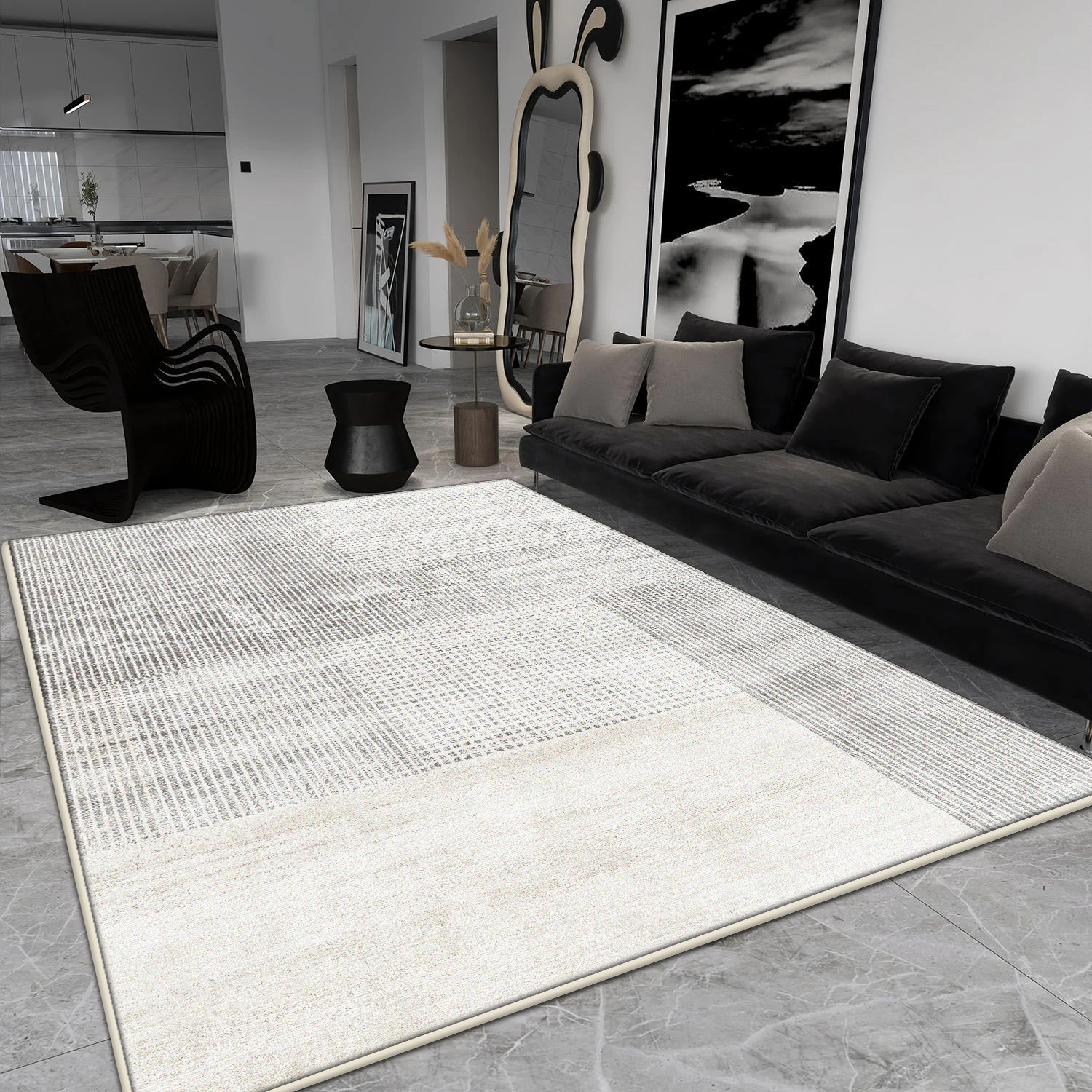 Szary Prosty Duży Dywan do Sal – Home Decor Ig recenzja i cena