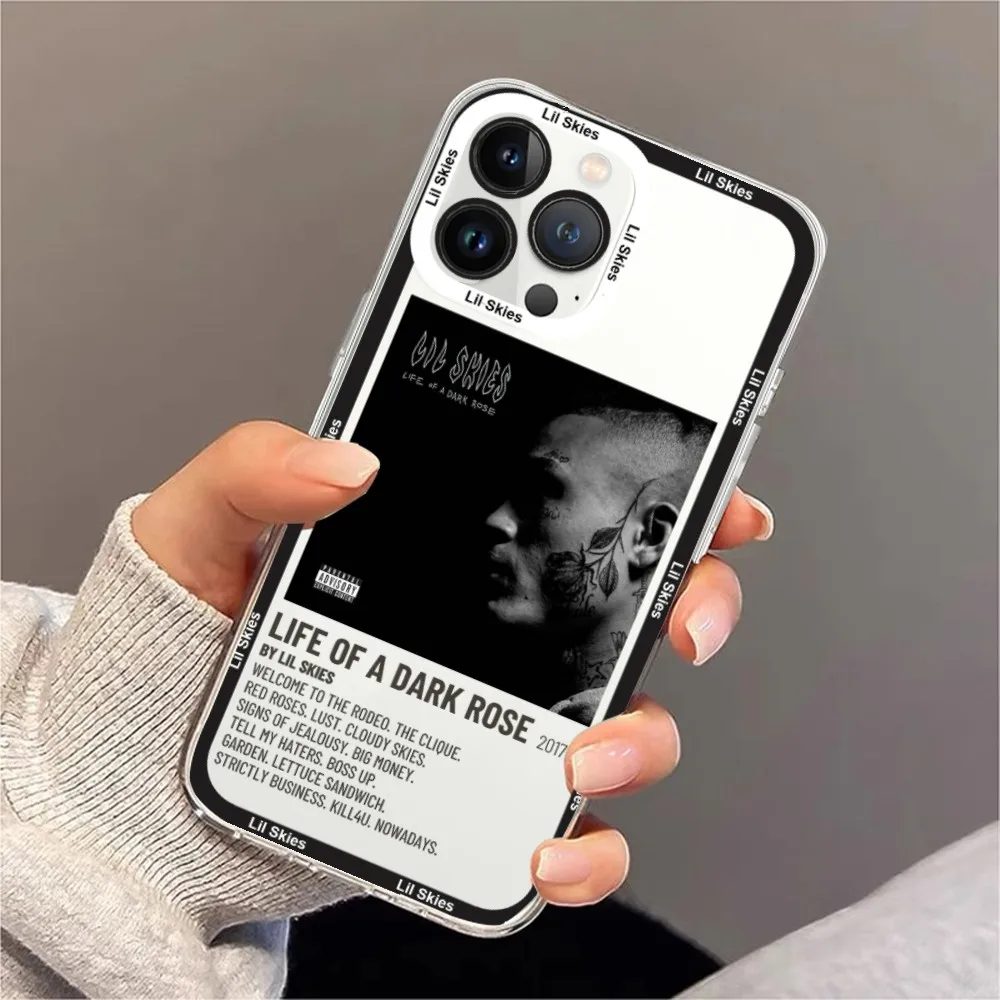 Rapper Lil Skies Singer Phone Case For Samsung S20 S21 S22 S23  Ultra Plus S10 Transparent Border Shell