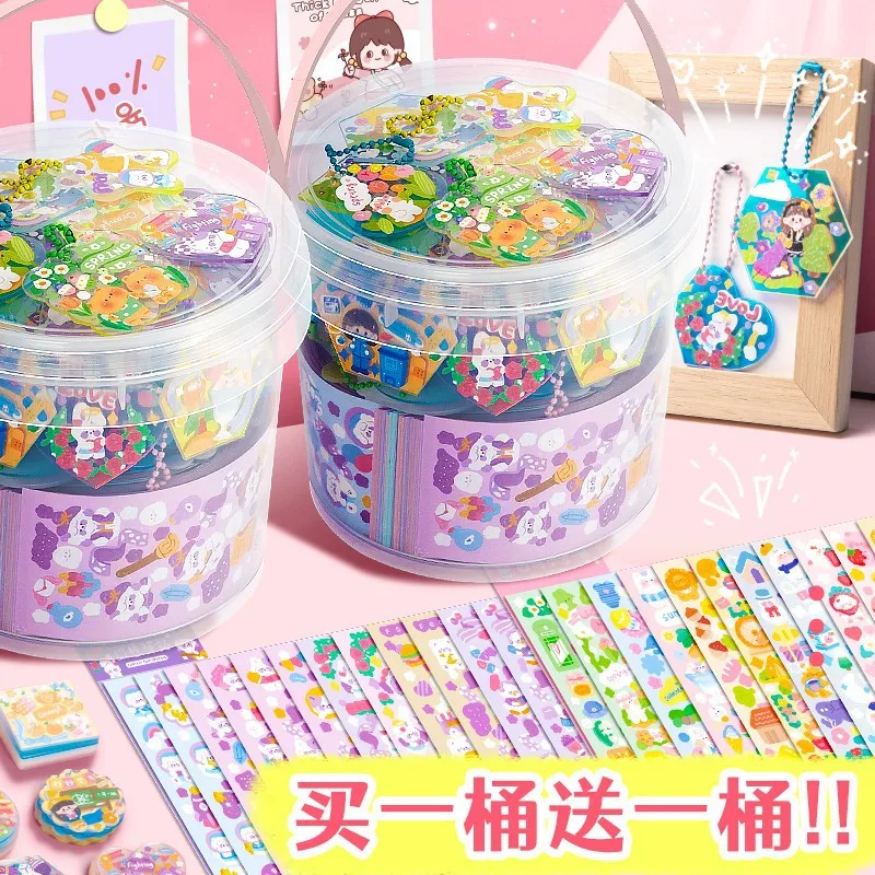 Goo Card Set Guka Bucket Sticker Set Hand Account Toy Guka Chuck Children Hand Account Tool Set Cute Kawaii Stickers Gift