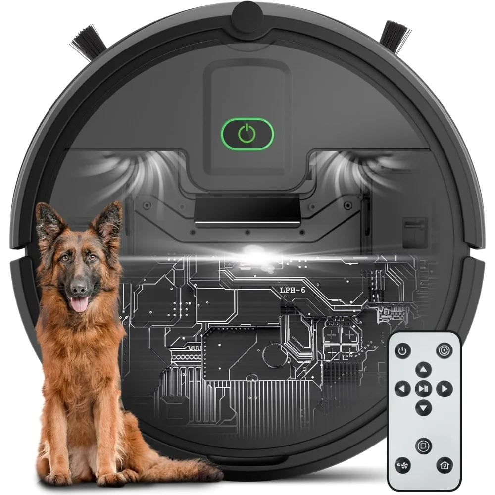 Robot Vacuum Cleaner, 3500Pa Super Thin Robotic Vacuums, 120Mins Max, Tangle Free, Automatic, Quiet Cleaning Robot Vacuum