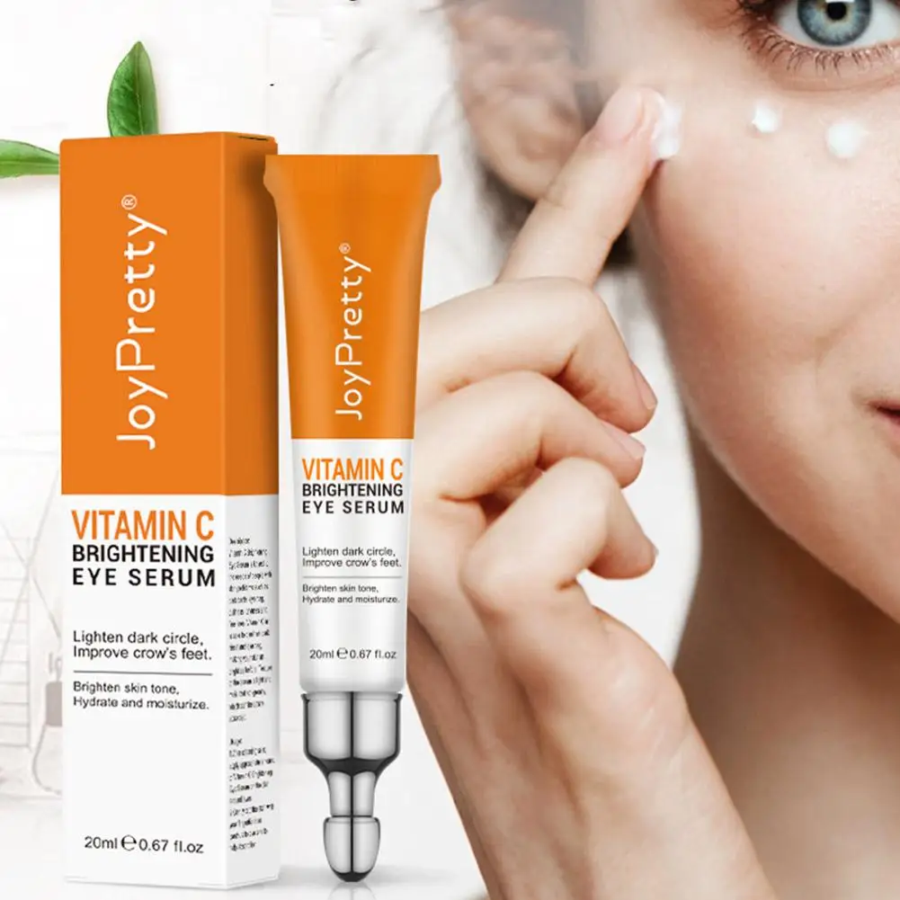 Vitamina C creme clareador para os olhos, essência hidratante, linhas finas, círculos escuros, pés de galinha, cuidados com a pele, beleza saúde