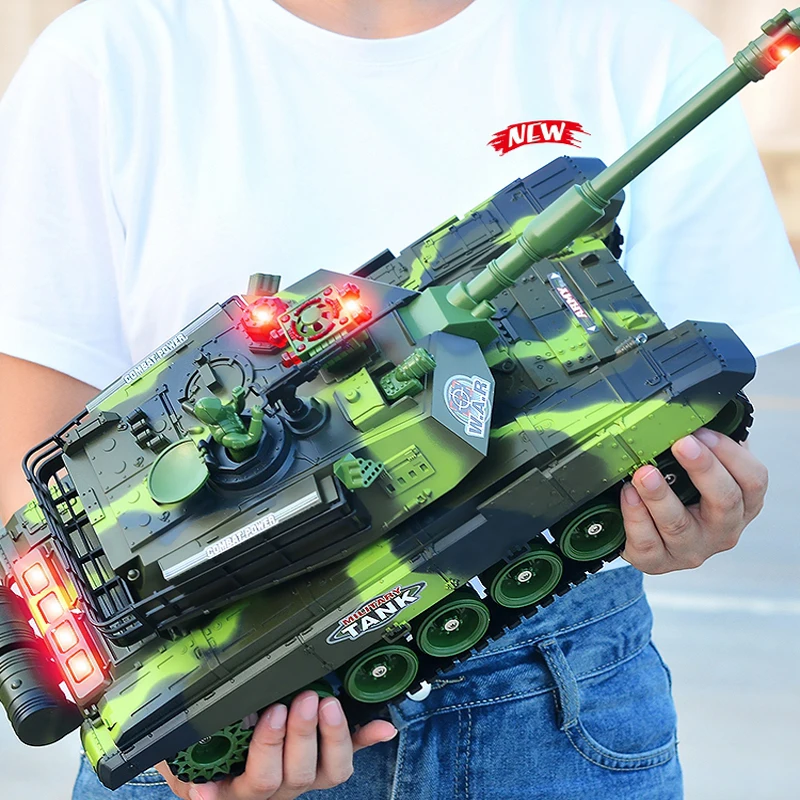 

1:12 Big RC Tank Toy Launch Cross-Country Tracked Remote Control Vehicle Charger Battle Hobby Toys for Boys Kids Children Gifts