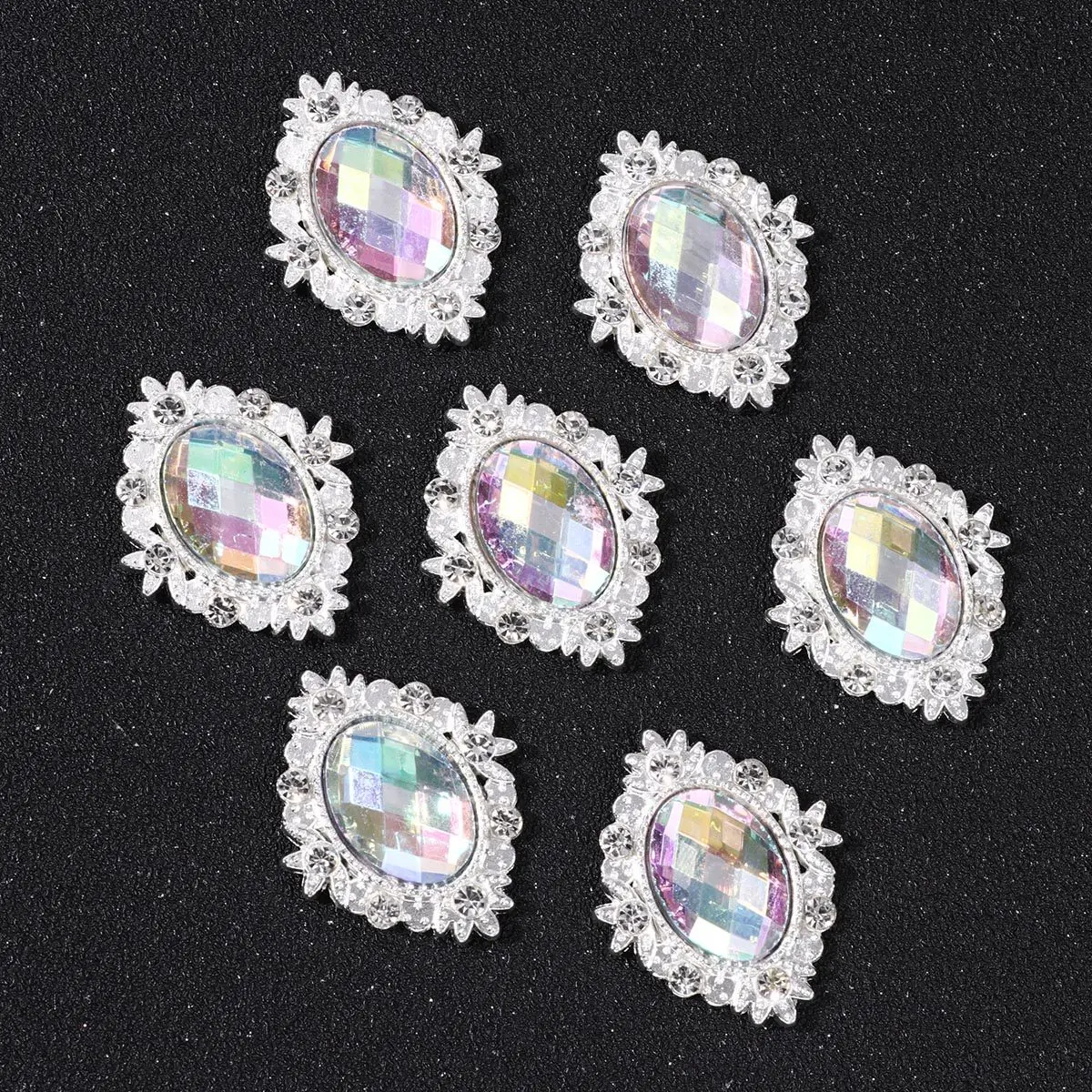 

10Pcs Shiny Shoe Ornament Clips Rhinestone Accessories for Women Stylish Decor Pumps Flats Sandals Brooch Button Hole Pins
