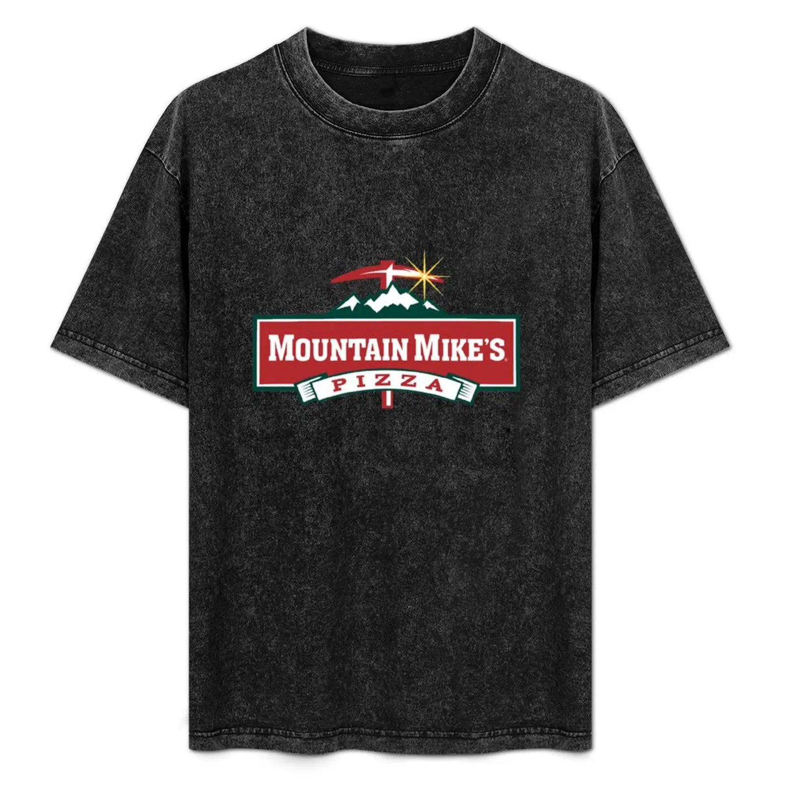 

Mountain Mike'ss Pizza logo T-Shirt topping funny shirt cotton mens designer clothes