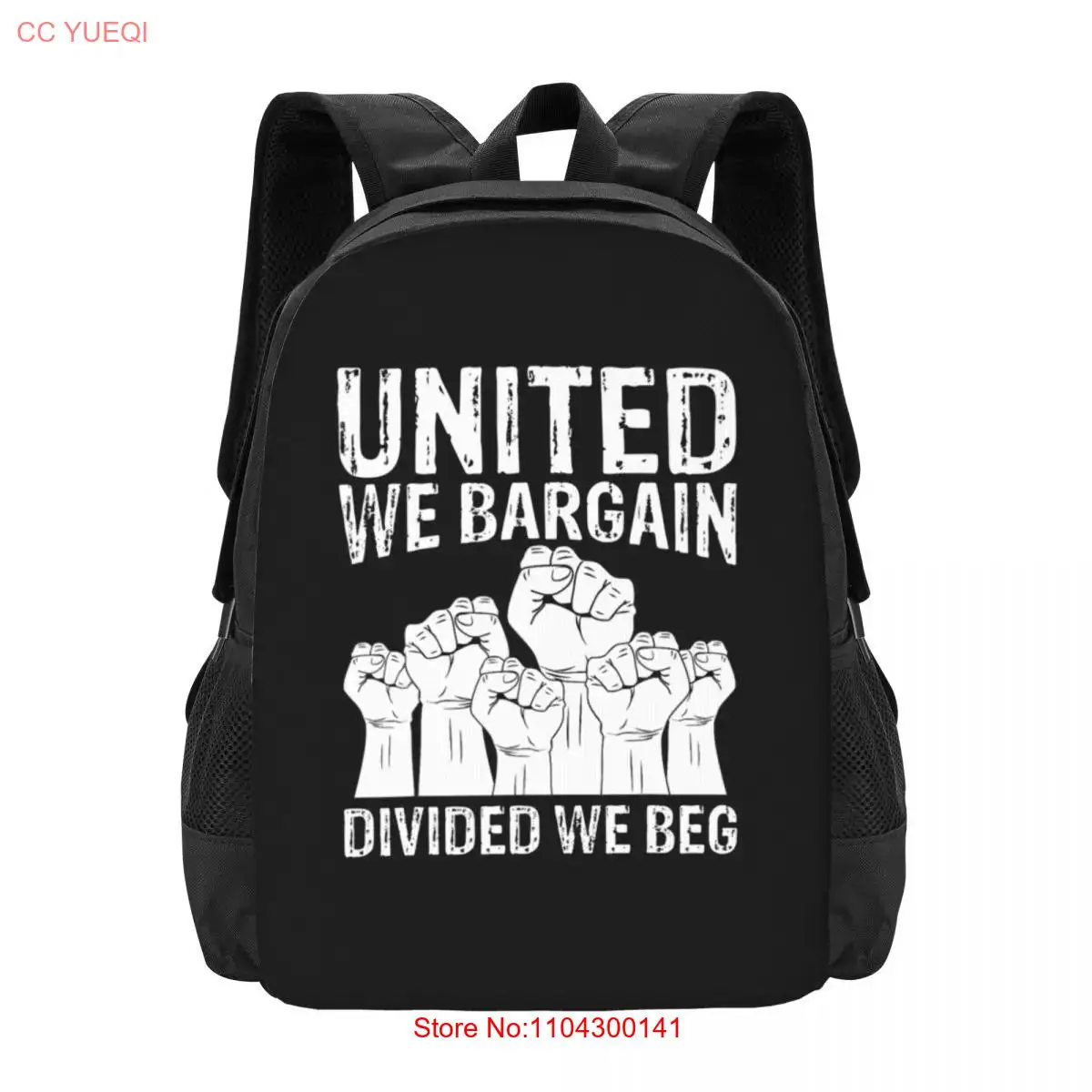 United We Bargain Divided We Beg Labor Day Labor U  Collaboration Backpack Large Capacity Cute Foldable  Clothes Backpacks