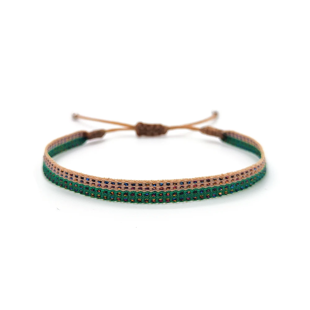KKBEAD Kolumbien Armband Stoff Stoff Armbänder für Frauen Männer Handgewebtes geflochtenes Armband Geschenk Großhandel Boho Freundschaftsschmuck – Detail 8