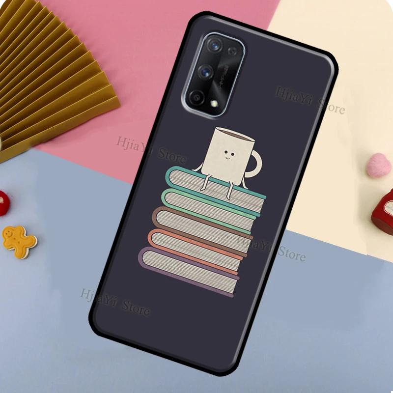 Read Books illustration For Realme 10 11 Pro Plus GT Neo 5 C55 C35 C33 C31 C30 C21Y OnePlus Nord CE 2 3 Lite Case