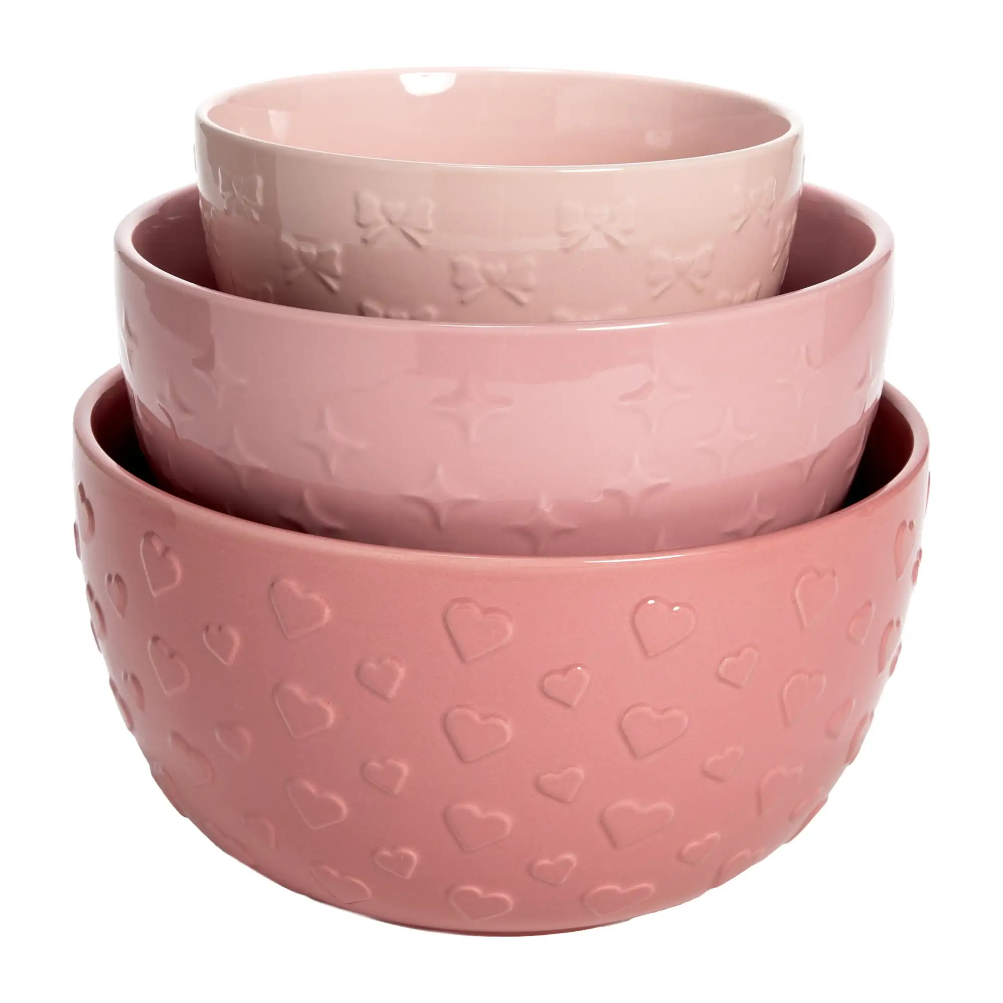 

Ceramic Bowl Set 3 Pieces Durable Stoneware 1.5 Quart 3 Quart 5 Quart Capacity