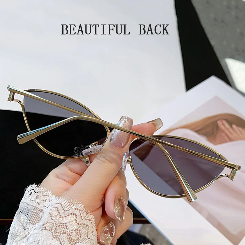 2024 Cat Eye Sunglasses Women Trendy Vintage Vacation Designer Luxury Glasses Lentes De Sol Mujer Lunette Soleil Femme Vasos