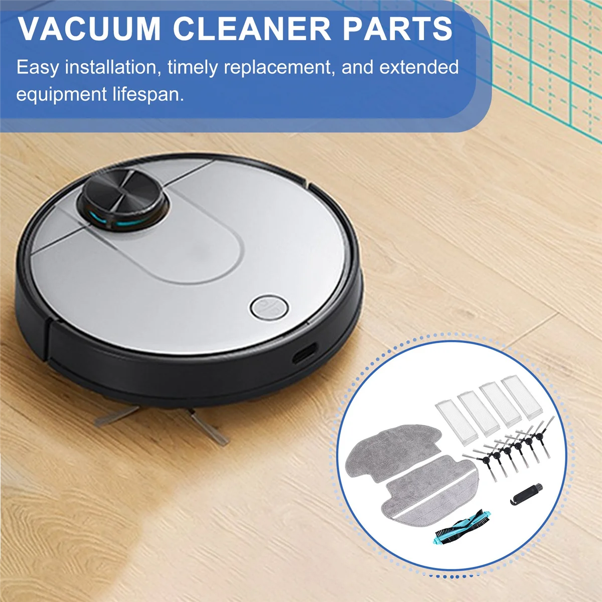 2025 + فرشاة الخرق الأسطوانة فلتر HEPA ل Mop P V2 Pro V3 SE V-RVCLM21B اكسسوارات جهاز آلي لتنظيف الأتربة أجزاء