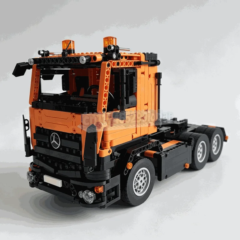 NEW 1548PCS Semitrailer Truck Arocs 6x4 MOC Model Custom Puzzle Heavy Vehicle Building Blocks DIY Assembly Technology Toy Gift