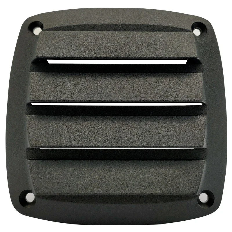 Black Plastic 127 * 127 Louver Ventilation Window Exhaust Fan, Hardware Accessories for Marine RVs