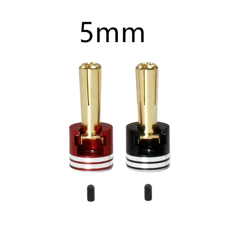 Welding-free Hard shell Metal Heatsink Bullet Plugs 4mm/5mm Set for RC Car LowPro Bullet Plugs