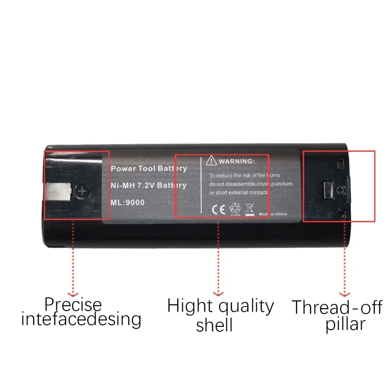 Rechargeable Batteries for Makita, Screwdriver Battery, 7.2V, 3.0 Ah, 4.0 Ah, 5.0Ah, Ni-Mh