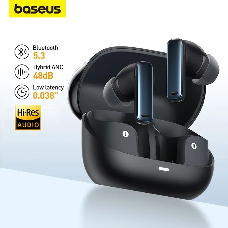 Baseus Bowie-Fones De Ouvido Sem Fio Bluetooth, Cancelamento de Ruído Ativo, Fones De Ouvido TWS, Fone Gamer Headset, 5.3, M2s