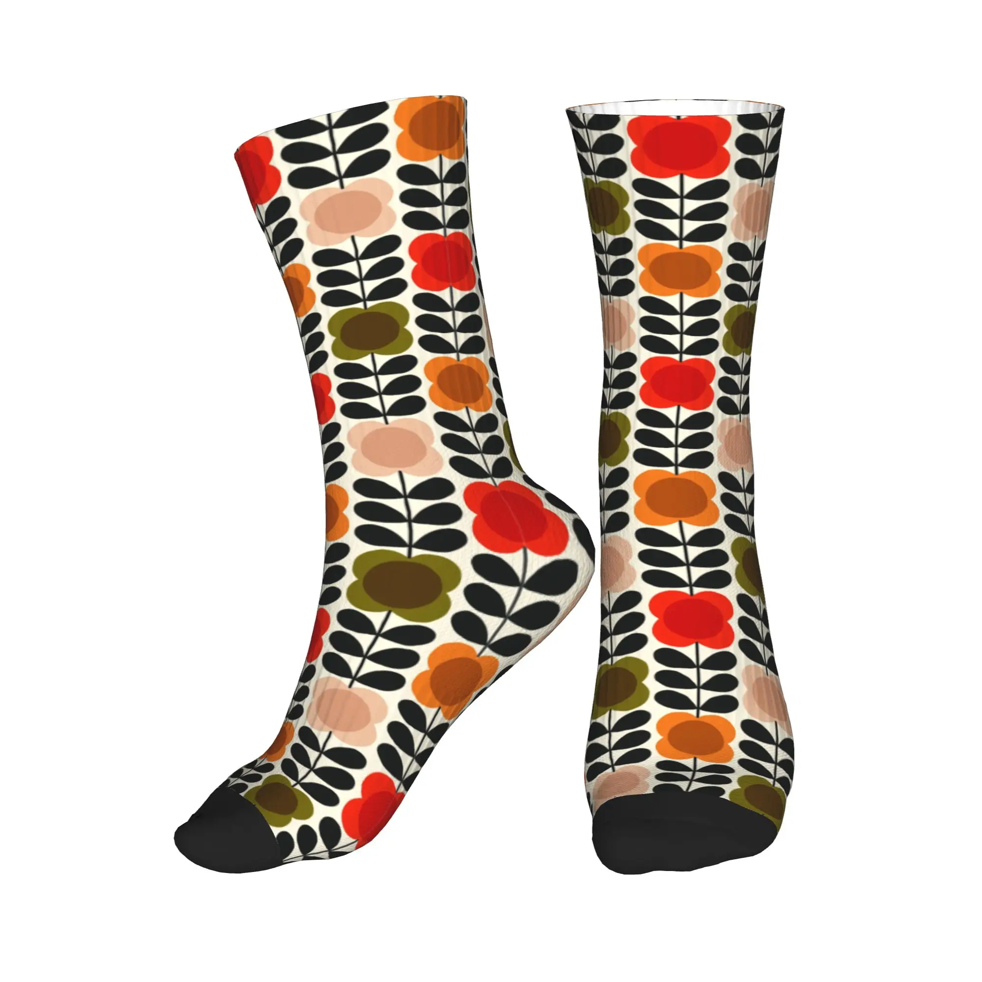 

Носки Orla Kiely с милым принтом в скандинавском стиле середины века с цветочным узором для мужчин и женщин, эластичные летние, осенние, зимние носки средней длины