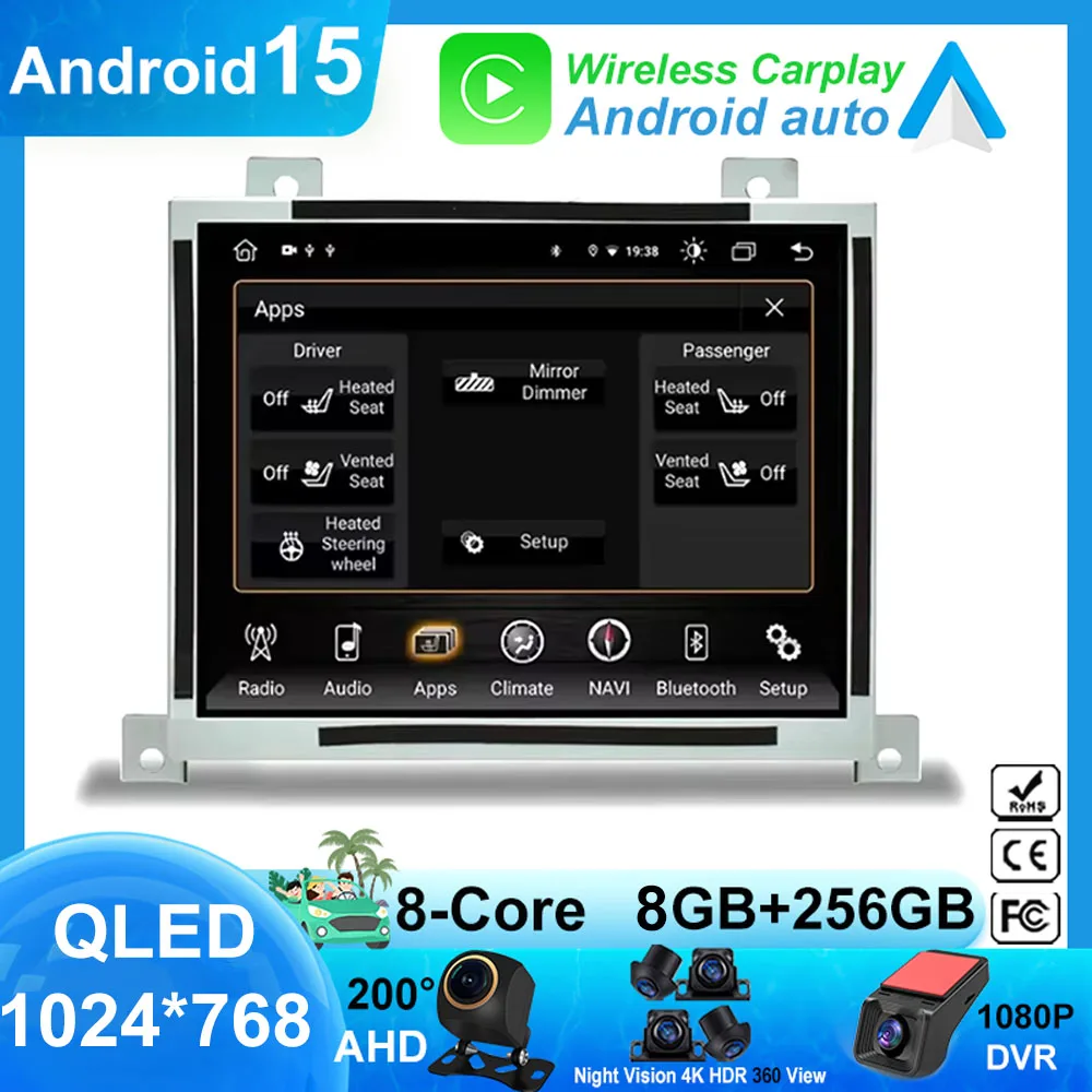 Radio estéreo de coche Android de 8,4 pulgadas para Dodge Charger Challenger 2015-2019 unidad central inalámbrica de repuesto Carplay y Android Auto