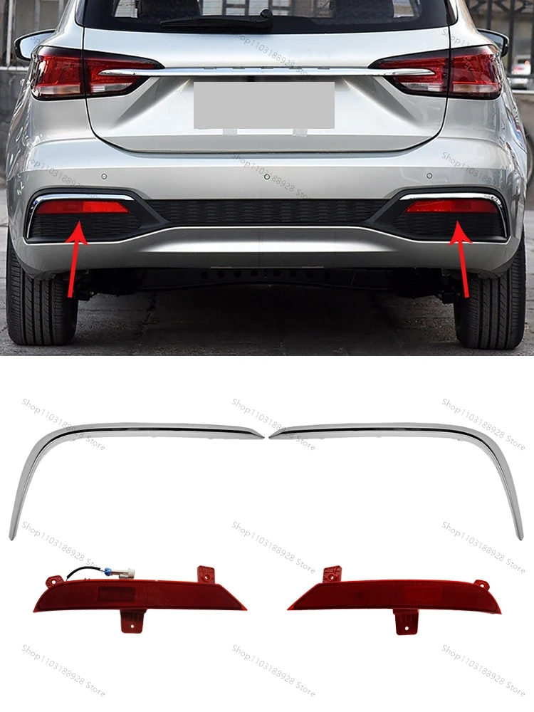【Separate & Select parts】Rear bumper lamp For MG5 EV SAIC ROEWE Ei5 2021 2022 Rear Foglight reflector Chrome frame left / right