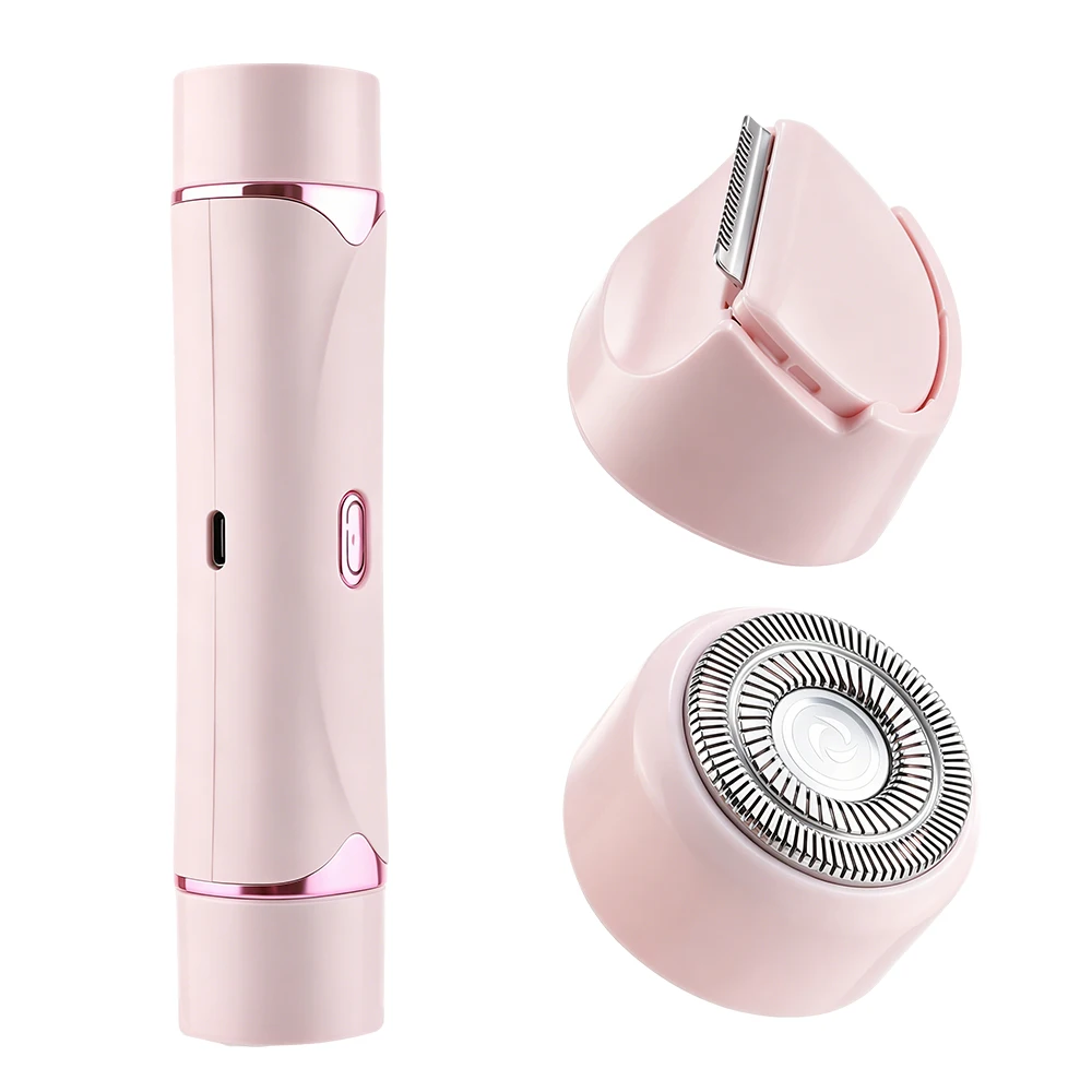 

Dual Head Electric Shaver For Women Bikini Trimmer Cordless Electric Razor Wet & Dry Use Body Hair Remover For Underarm Leg Arm