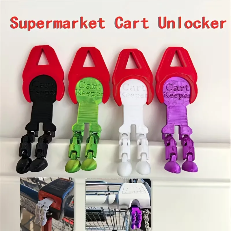 3D printing shopping cart tool, supermarket shopping cart keychain anti-lost cute tool