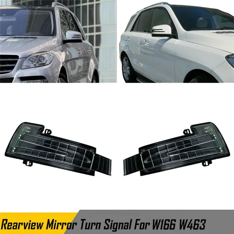 Durable-1Pair Rearview Mirror Lamp LED Turn Signal Light For Mercedes Benz GL GLE GLS ML X164 W164 W166 A1668200121 A1668200221