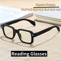 New Retro Anti Blue Light Presbyopic Eyeglasses Fashionable and Simple Reading Glasses Trendy Far-sighted Eyewear +1.0 To +4.0
